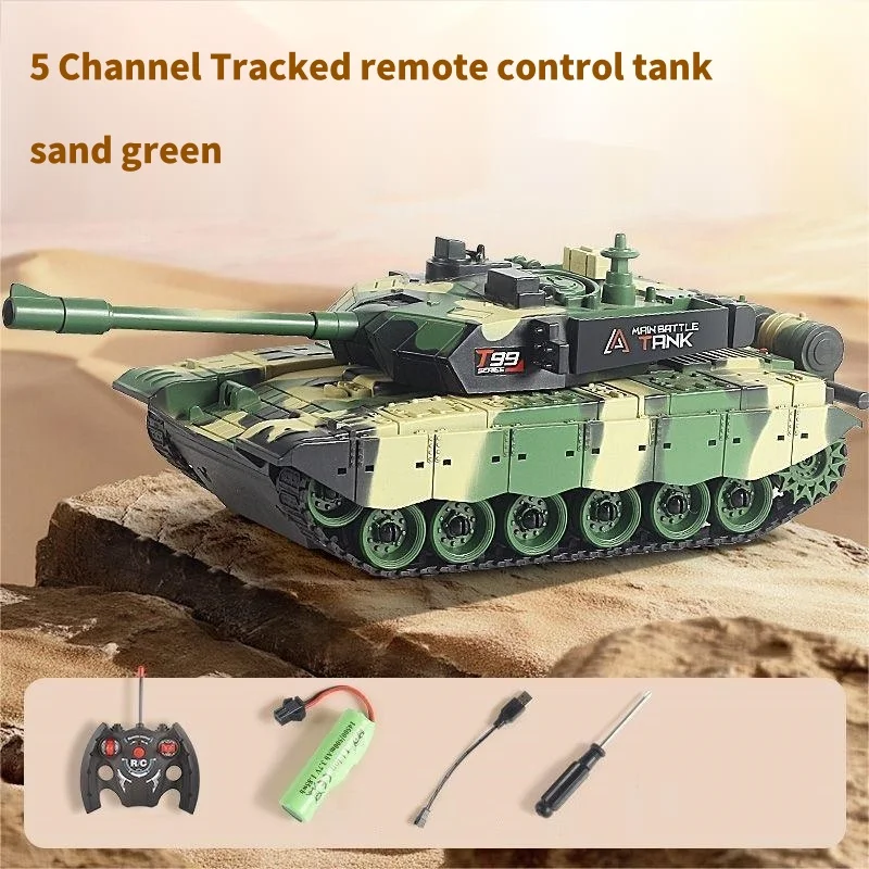 Tanque Infantil Teledirigido Con Sonido Y Luces, Un Regalo Para Niños, Un Juguete Eléctrico A Escala.