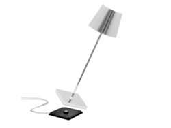 Lámpara de Mesa Poldina Pro Led Cromo Pulido Recargable Y Regulable ZAFFERANO