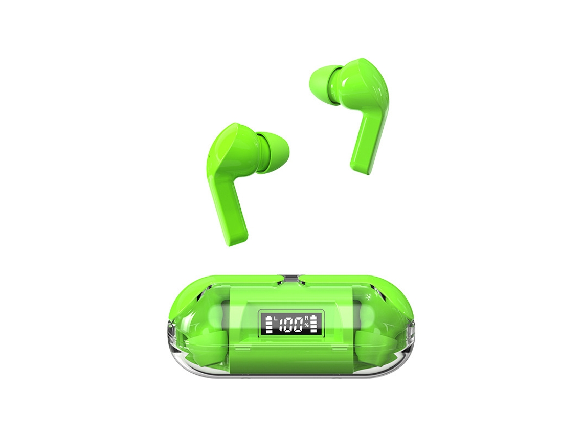 Auriculares Inalámbricos Pantalla Led Táctil Deportivas Prueba YIZHOOD Bluetooth Verde