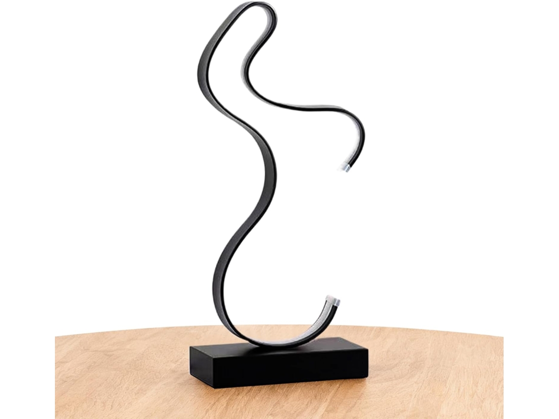 Lámpara de mesa inalámbrica | Luz nocturna con arte abstracto y 3 modos | Lámpara de noche Gokoco