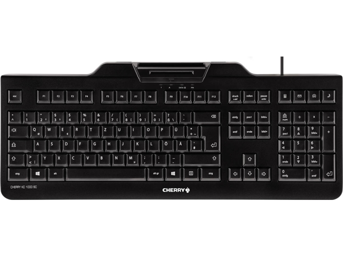 Teclado CHERRY KC 1000 SC (Con Cable - Layout Alemán - Teclado Numérico)