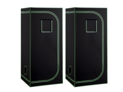 Armario de cultivo interior Succebuy con ventana de 80 x 80 x 180 cm para plantas y flores