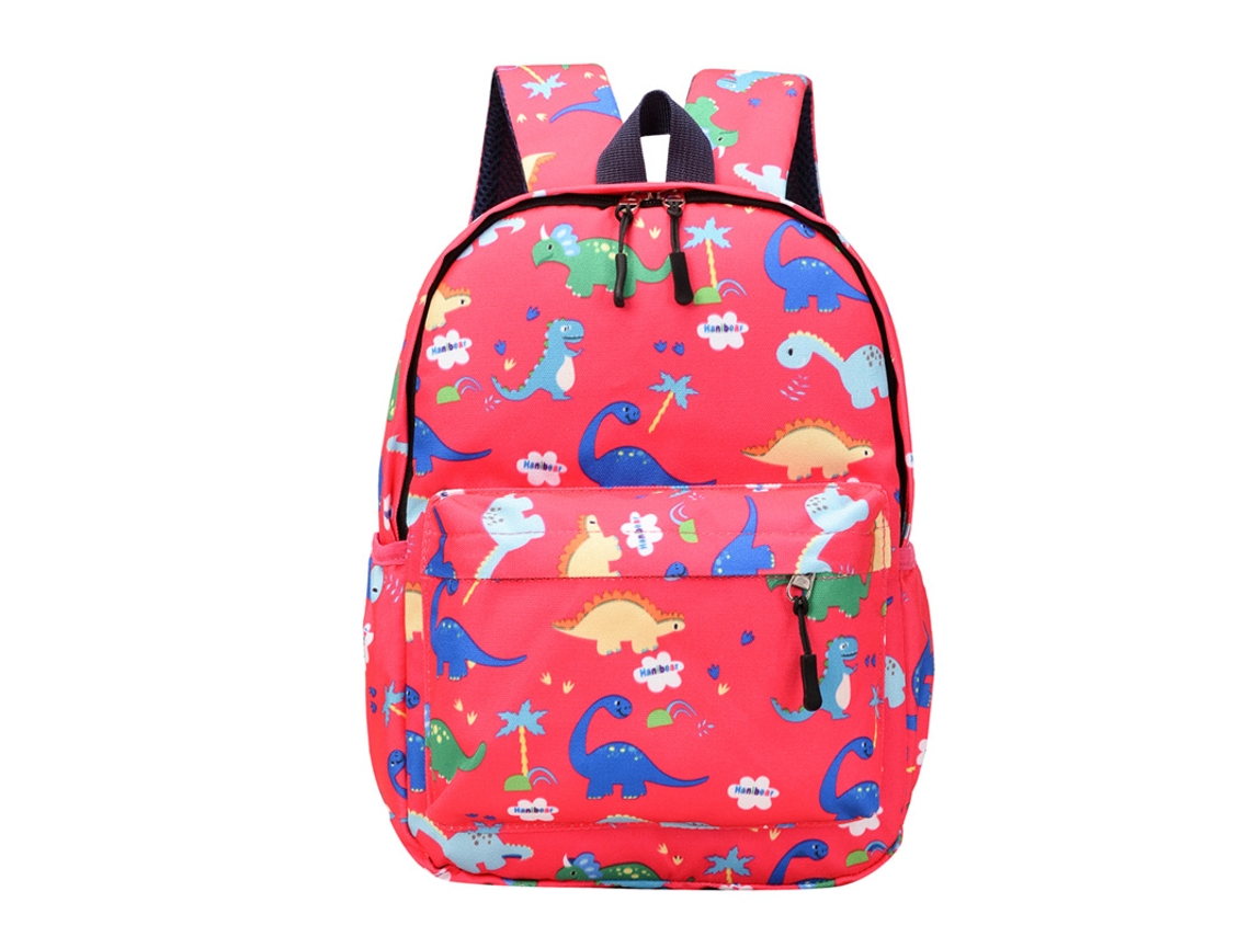 Mochila Para Niños Dinosaurio,Correas De Hombro Ajustables - Mochila Para Niños Para Niños Y Niñas Rosa-Rojo CHRUI