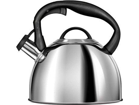 Hervidor de inducción, Hervidor SMILE con Silbato, Todos los fuegos, 3 L, Acero inoxidable Plata