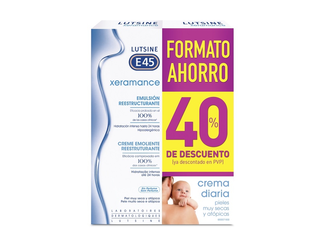 Crema Corporal LUTSINE E45 Lutsine Xeramance Plus (100 ml) Duplo