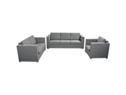 Conjunto de sofá, 3 piezas, tela gris claro MAISON EXCLUSIVE