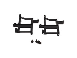 Ymsl Soporte De Servo De Caja De Engranajes Para Coche Rc, Montura De Servo De Aleación De Aluminio Para Vehículo Todo Terreno Rc Negro Hxl