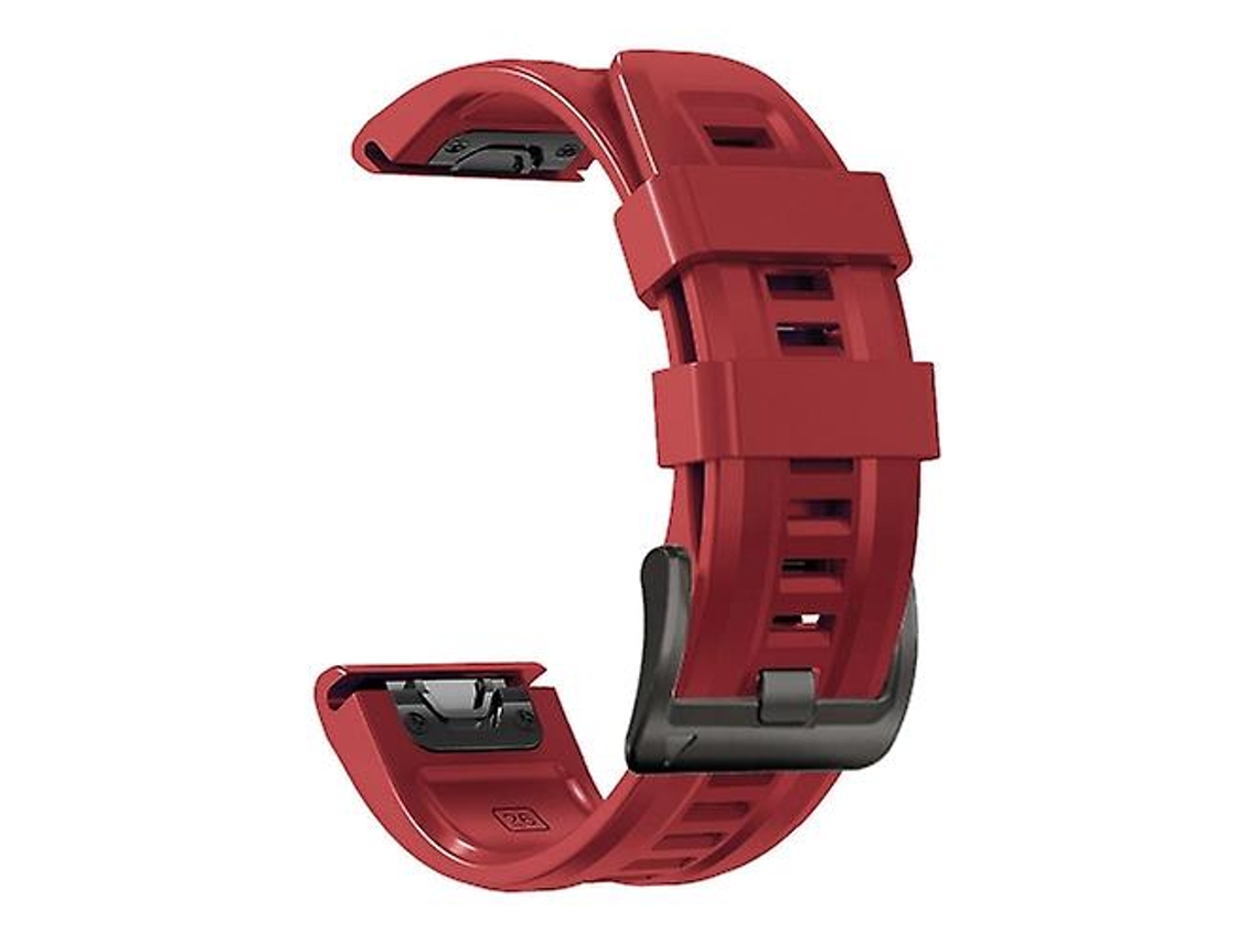 Brazalete Para Garmin Fenix 7/6 Pro / 5 Plus Correa De Reloj De Silicona De 22 Mm Rojo Oscuro CHRUI