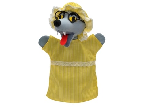 Peluche MORAVSKÁ ÚSTREDNA BRNO Lobo Marioneta De Mano Con Vestido 2 En 1
