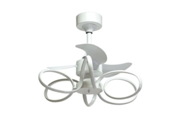 Ventilador de Techo Karla Blanco 3 Aspas 65W Led 3000-4000-6000K Alt.53Xd.60Cm FERRIMEX