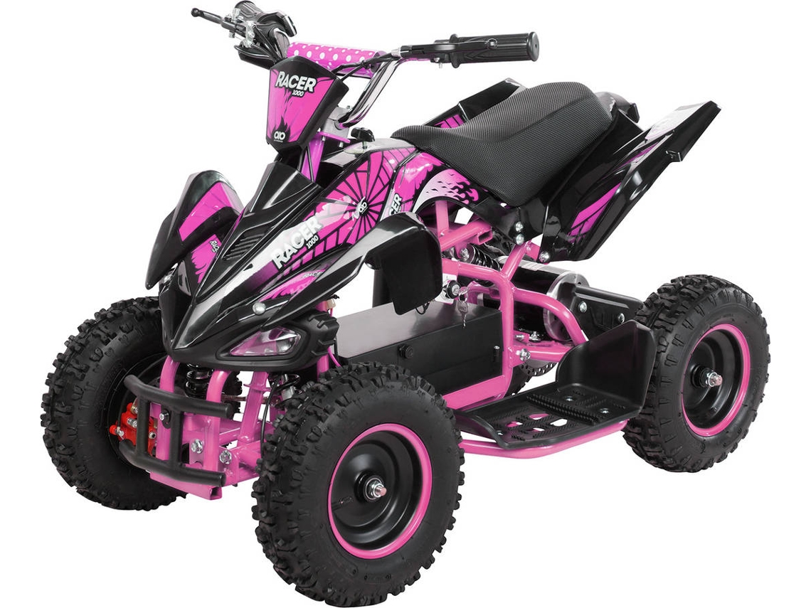 Quad Infantil Racer 1000, Pocket Quad Con Motor Eléctrico De 1000 Vatios, 3 Baterías, Amortiguadores, Velocidad Máxima De 24 Km/h.