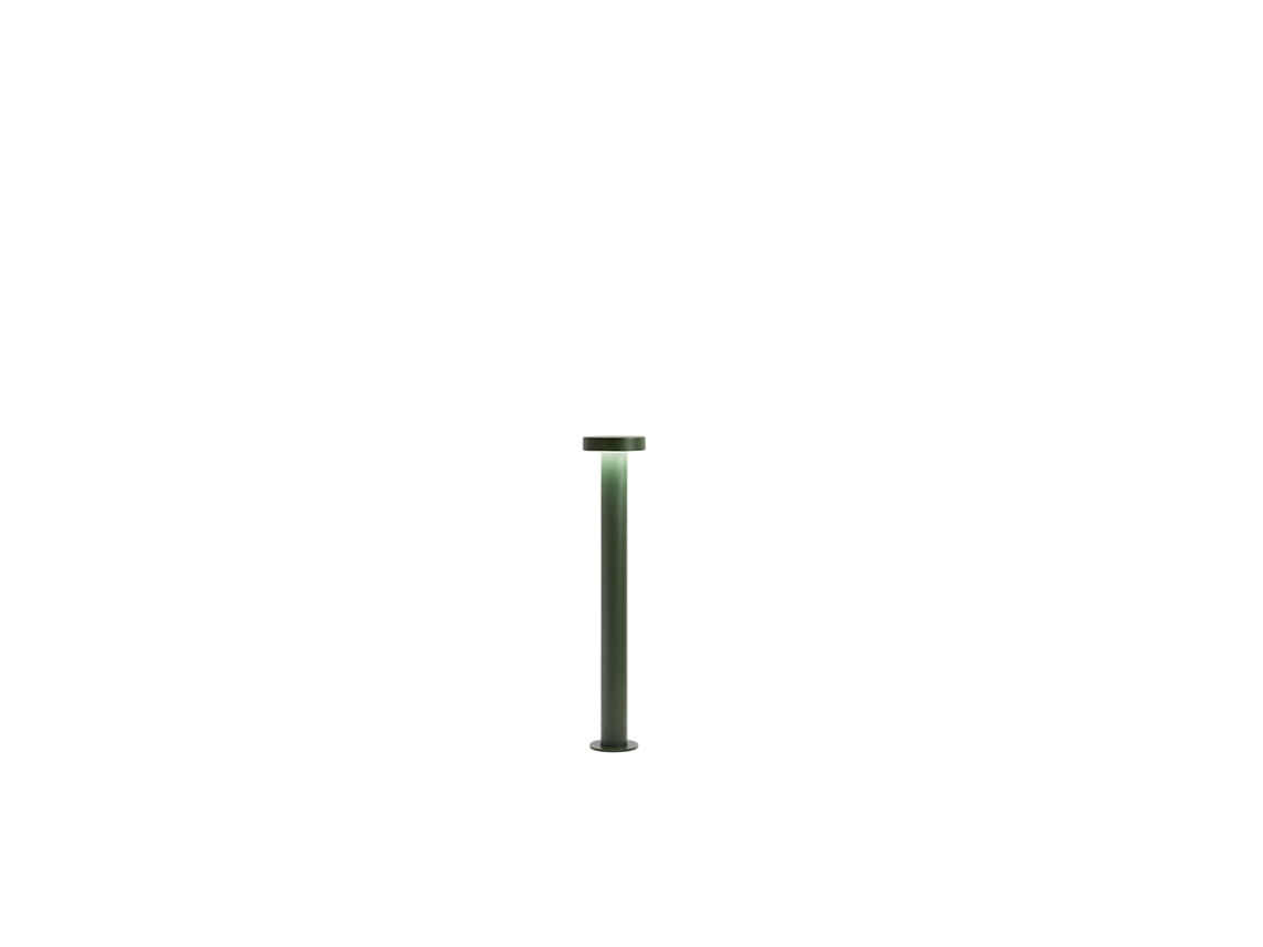 Taburete de jardín LED - 12 W, IP65, 960 lm, 60 cm de altura, 3000 K, aluminio pintado, poste para exterior, verde - Perenz