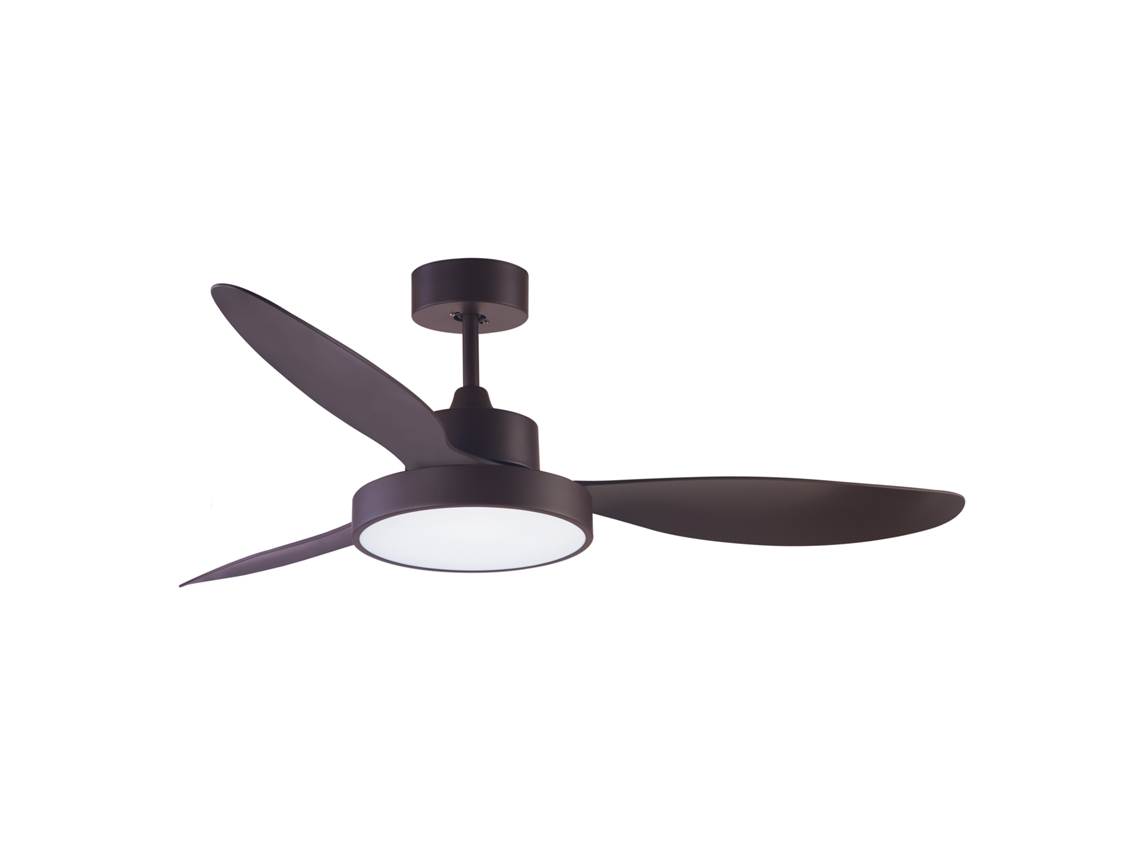 Ventilador de Techo Tulum Castaño 3 Aspas 25W Led 3000-4000-6000K Alt.39Xd.120Cm FERRIMEX