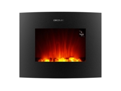 Cecotec Chimenea Eléctrica Ready Warm 2650 Curved Flames Connected. 2000 W, Tamaño 26", Wifi, 2 Niveles De Potencia