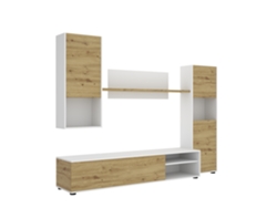 Salón Tv Modular Luka Nordic-Blanco MIRAKEMUEBLE 180x220x41cm
