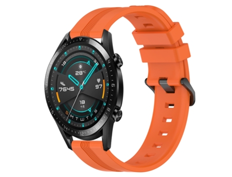 Correa de reloj inteligente para Huawei Watch GT2 42 mm 20 mm Correa de reloj Slicone a rayas cóncavas (naranja)