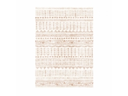 Alfombra Tekmaquinas Moderna Beige 1524x2438 Mm Antideslizante, Lavable y Cómoda
