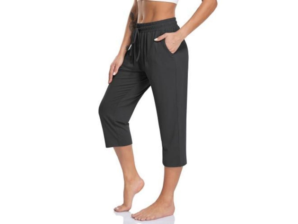 Braguitas Capri De Yoga Suaves Y Holgadas Para Mujer Con Cordón Ajustable Y Bolsillos Para Hacer Ejercicio Y Para El Tiempo Libre.