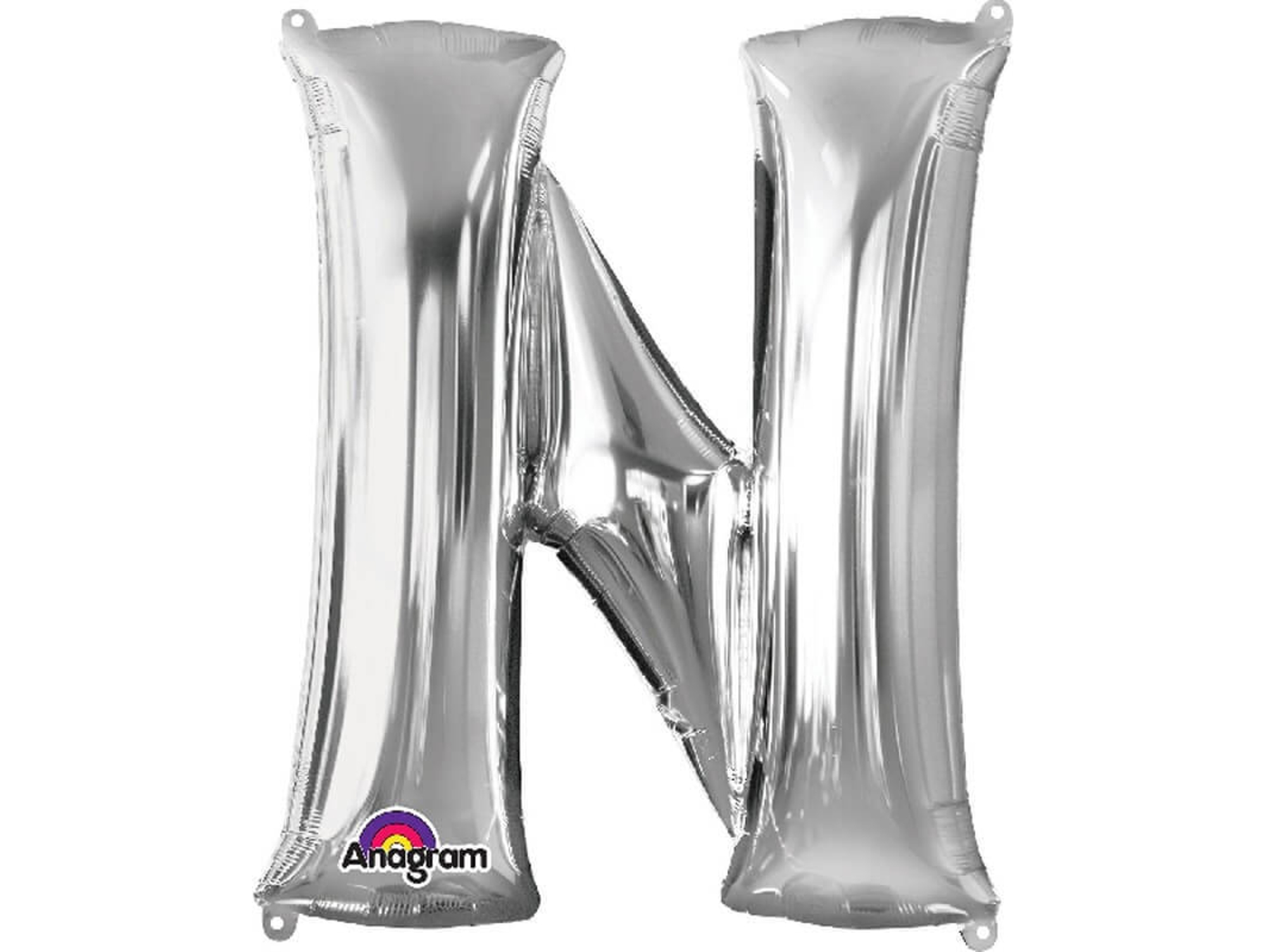 Globo DISFRAZZES Letra N (86 cm - Plateado)