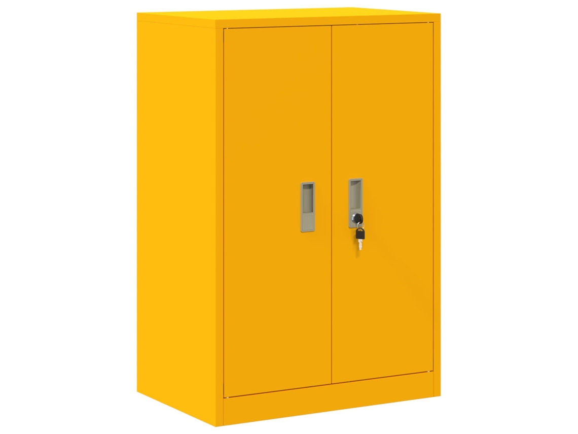 Armario de almacenamiento amarillo mostaza de 60 x 40 x 90 cm, de acero VIDAXL