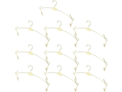 Clips Organizadores Interior Chapados Multiusos Paquete 10 Ahorro Espacio Garantizado Armario Ropa Oro