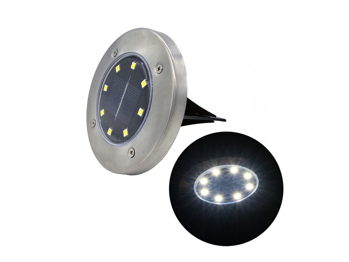 Yncm2026-luz Solar Led Para Suelo Ip65 Impermeable Con Sensor De Oscuridad, Luz Blanca Para Jardín Y Paisaje