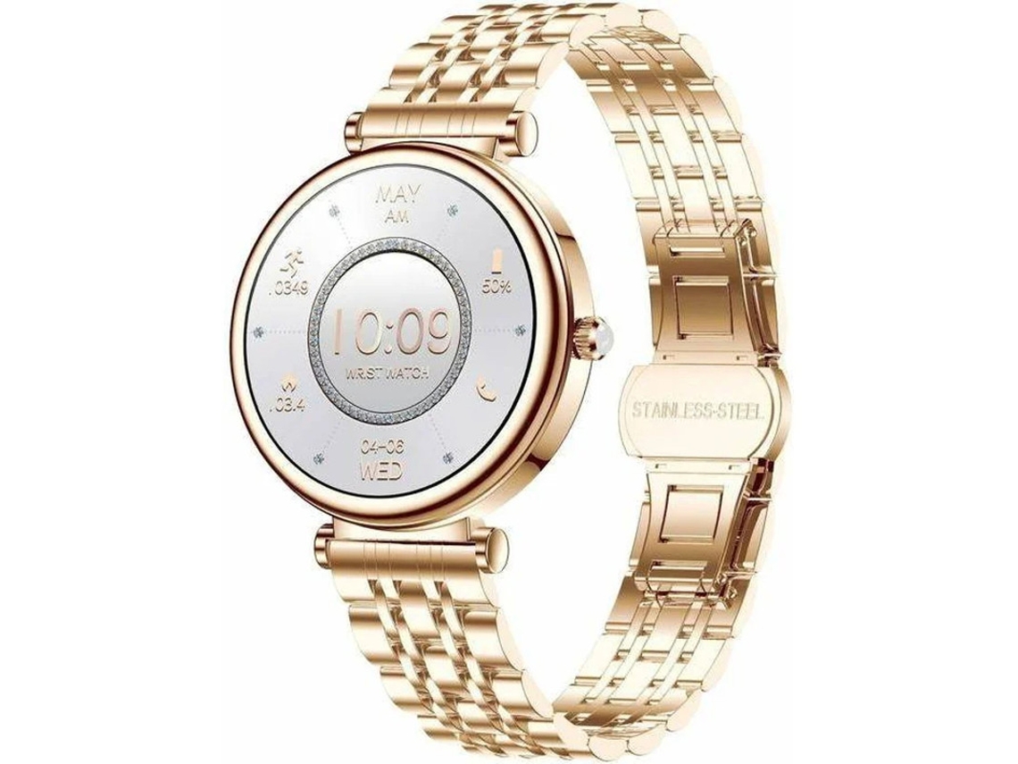 Reloj inteligente Yizhood 1.2tft I109 con Bluetooth y llamadas, dorado