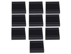 10 Disipadores De Calor De Aluminio De 40x9x40 Mm Para Placas De Circuito Impreso (negro)