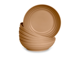 Juego de 6 Platos PLASTIC FORTE (19 x 19 x 5.5 cm - Plástico - Multicolor)