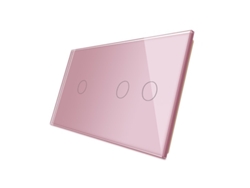 Frontal 2X Cristal Rosa Botones LEDBOX