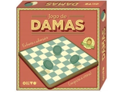 Juego de Damas OLIVO Tablero Madera (Edad Mínima: 8)