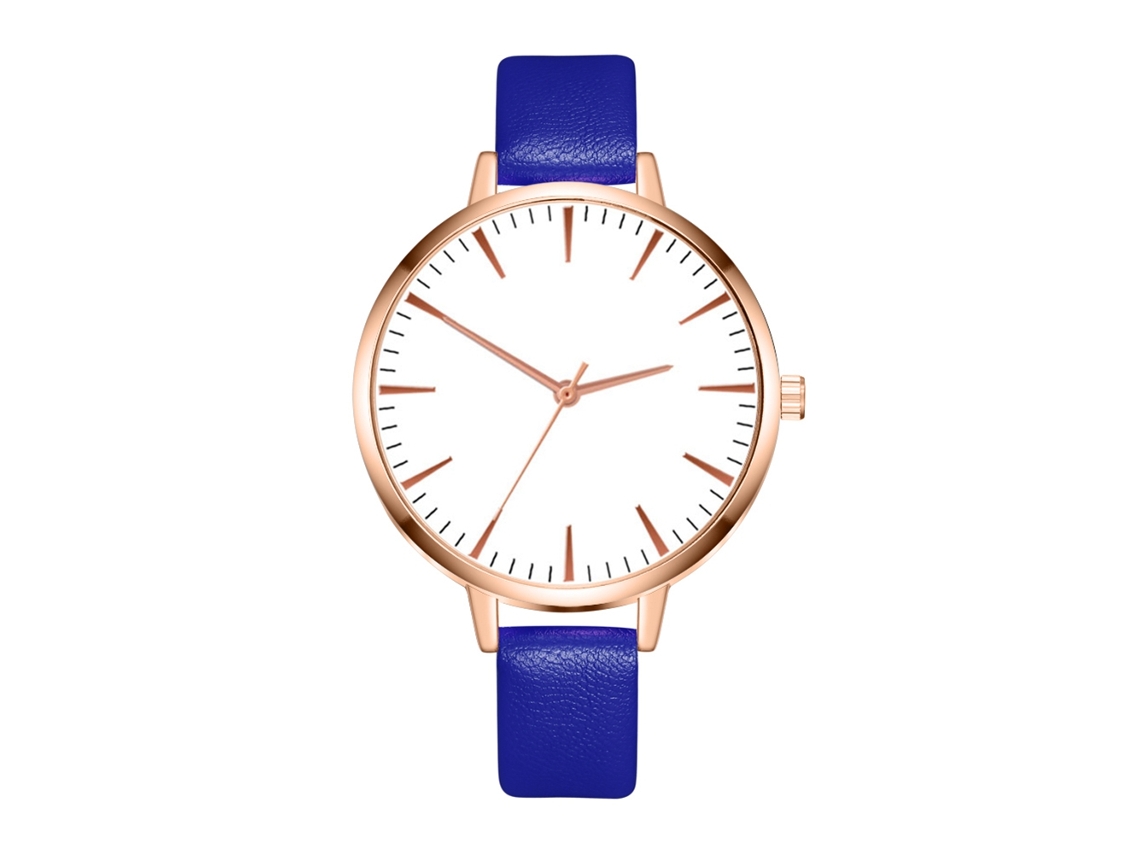 Reloj De Pulsera De Cuarzo Para Mujer Zhoulianfa Con Esfera Redonda Azul.