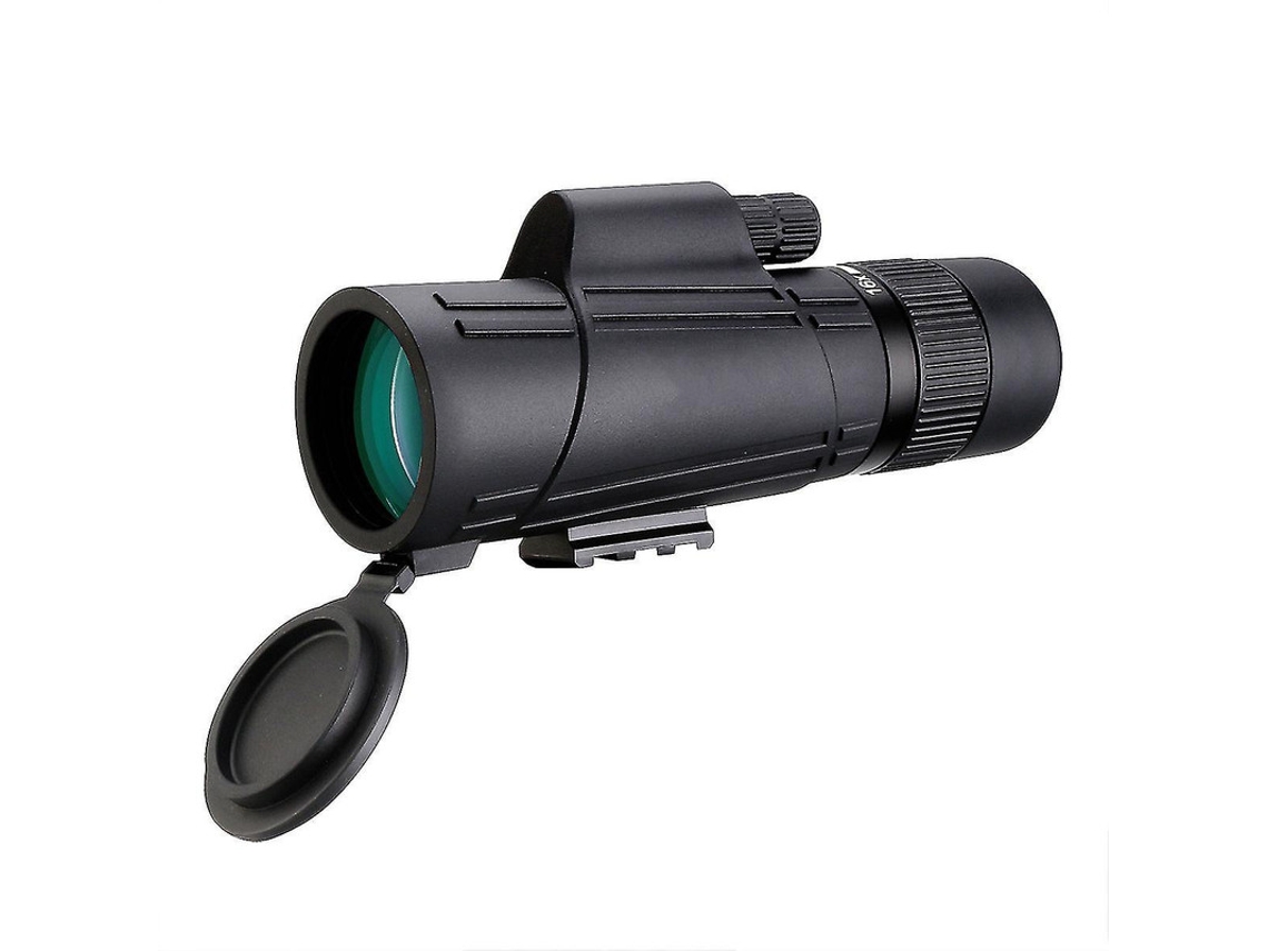 Monocular 8x16x42 HD Bak4 Prism FMC con campo de visión amplio para observación de aves y fauna silvestre, color negro Yizhood