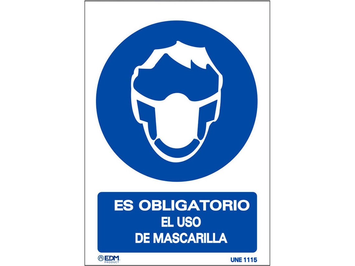 Mascarilla Uso Obligatorio de Vinilo 210X300Mm
