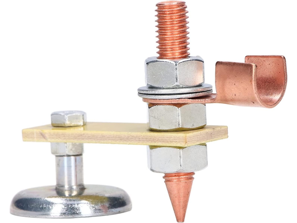 Pinza De Tierra Para Soldadura Magnética Ajustable Con Conector Terminal Material Premium Fácil De Usar