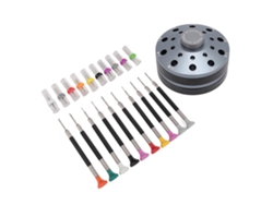 Juego de destornilladores profesionales para relojes con 30 hojas, gris
