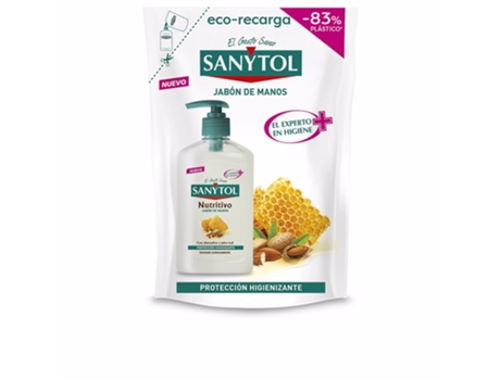 Jabón de Manos SANYTOL Antibacteriano Nutritivo Recarga (200 ml)