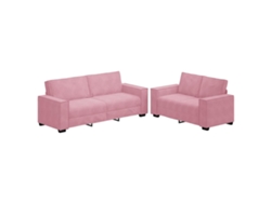 Maison Exclusive - Juego De Sofás Con Cojines 2 Piezas Terciopelo Rosa