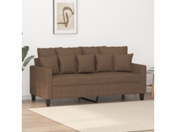 Sofá De 2 Plazas De Tela Marrón 140 Cm
