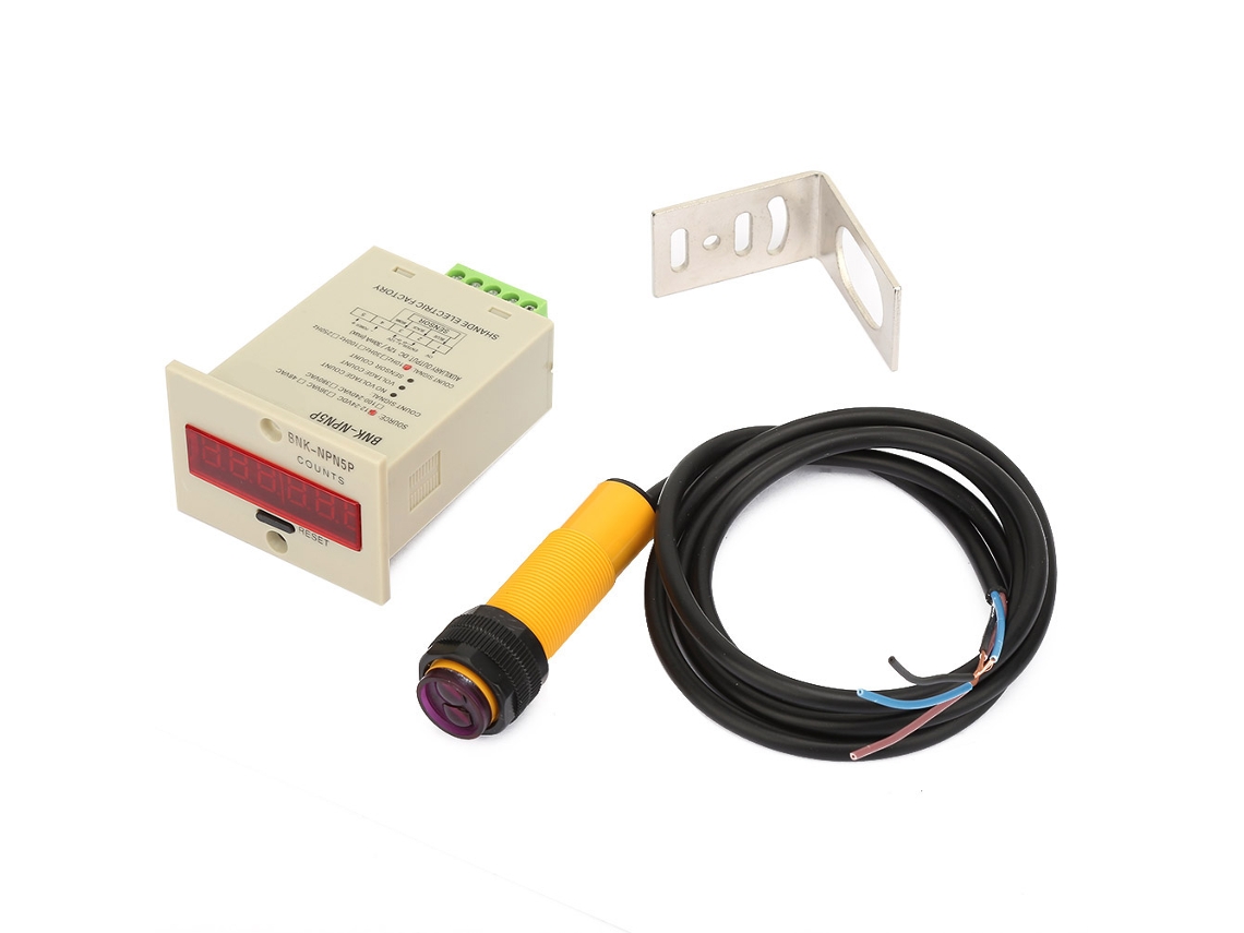 Contador Digital Electrónico De 6 Dígitos Con Pantalla Y Sensor Npn Industrial