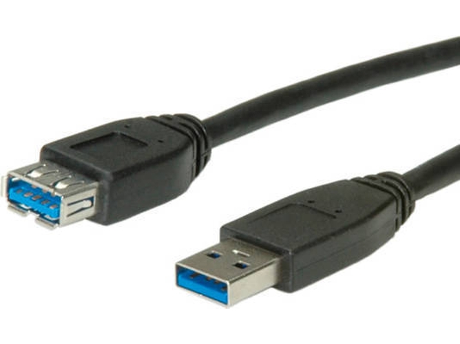 Cable USB ROLINE (USB - 1.8 m - Negro)