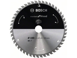 Disco de Sierra Circular BOSCH Standard para Madera Para Sierras a Batería 160x1.5/1x20 T48