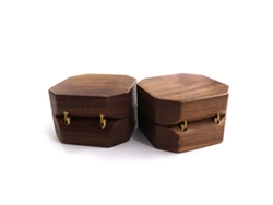 Joyero portátil de madera maciza para guardar joyas