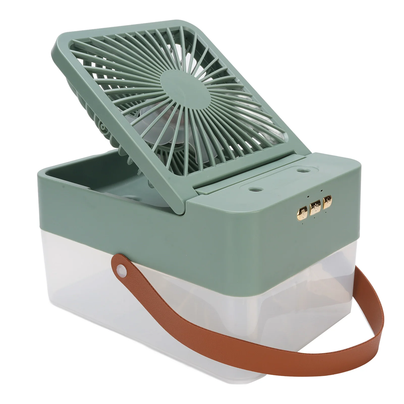 Humidificador de sobremesa MDUG con ventilador, funcionamiento silencioso, batería y depósito de 2,5 litros.