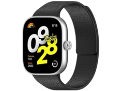 Bracelete Para Xiaomi Band 9 Pro / 8 Pro - Silicone Macio Magnético - Textura De Lichia - Plugue De Metal Preta
