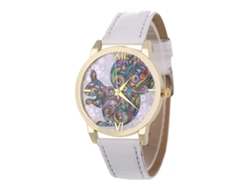 Reloj De Pulsera Informal Para Estudiantes, Estilo Moderno, Cuarzo Con Correa De Cuero Blanco.