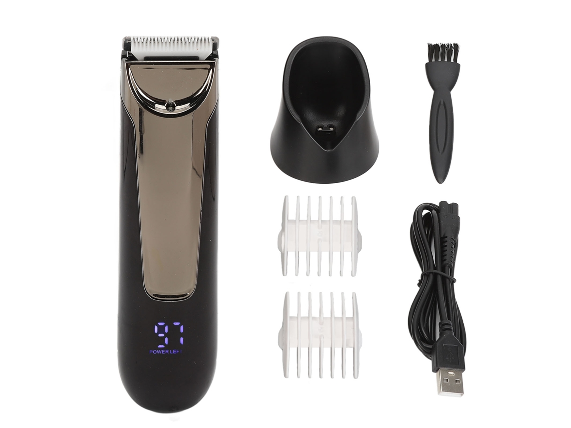 Tijera Eléctrica Para Cabello Sin Cable Con Pantalla Lcd Impermeable Compacta Y Portátil Para Hombre Hogar Y Viaje