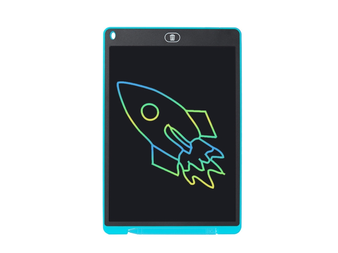 Tableta de escritura LCD/Tableta de dibujo infantil, 12 pulgadas, colorida (azul claro)