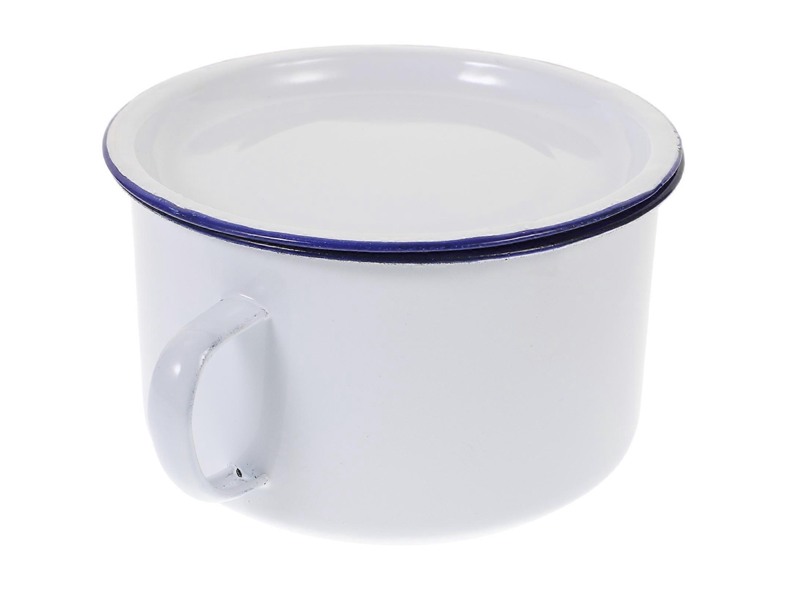 Cuenco Con Asa, Cuenco De Sopa, Cuenco De Fideos Instantáneos, Cuenco De Ramen Esmaltado Retro, Cuenco Para Servir Comida Webake