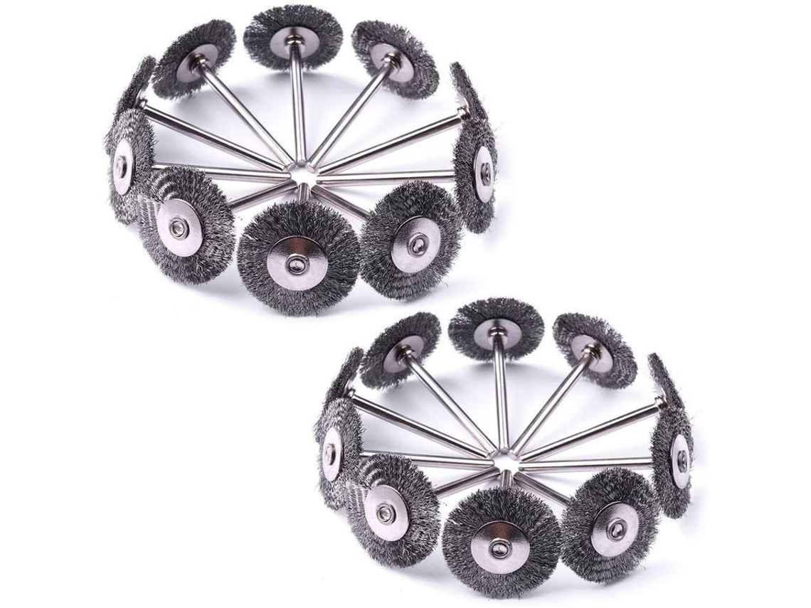 2026-20pcs Brocha De Alambre Mini 25mm Para Esmeril Rotatorio Limpieza De Óxido Acero De Calidad